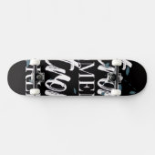 Vet Zwart en Wit Abstracte Typografie Aangepaste S Persoonlijk Skateboard (Horizontaal)