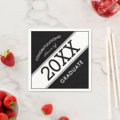 Vet zwart en wit afstudeerfeest servetten (Insitu)