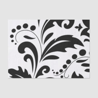 Vet zwart en wit element van Damask Tissuepapier