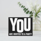 Vet zwart en wit Elke Occasion Party Kaart (Staand voorkant)