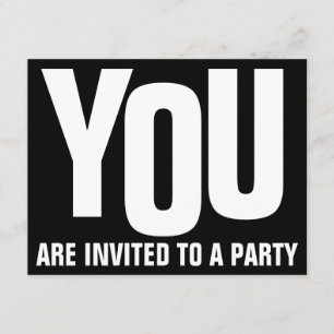 Vet zwart en wit Elke Occasion Party Kaart