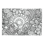 Vet zwart en wit grafisch ontwerp kussensloop (Achterkant)