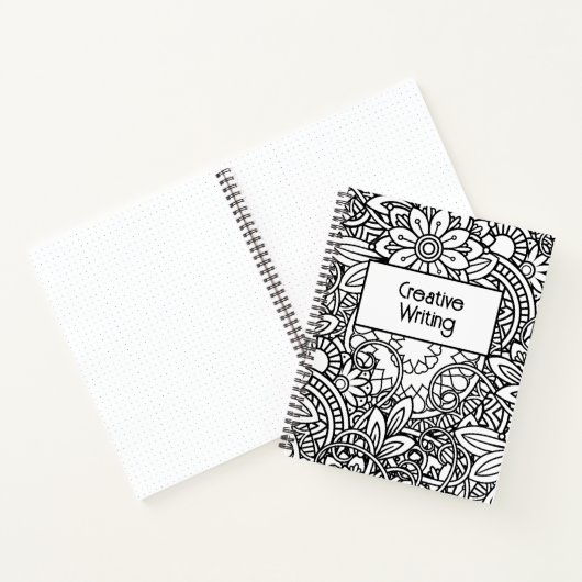 Vet zwart en wit grafisch ontwerp notitieboek (Binnen)