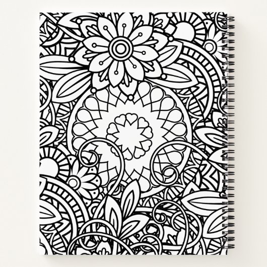 Vet zwart en wit grafisch ontwerp notitieboek (Achterkant)