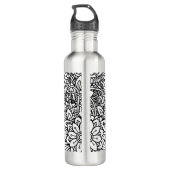 Vet zwart en wit grafisch ontwerp waterfles  (Achterkant)