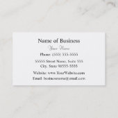 Vet Zwart en Wit Houndstooth Chique Gele Rozen Visitekaartje (Achterkant)