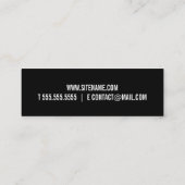 Vet zwart en wit mini visitekaartje (Achterkant)