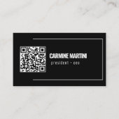 Vet Zwart en Wit Modern Visitekaartje (Voorkant)