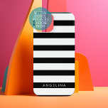 Vet zwart en wit Striped Patroon Samsung Galaxy Hoesje<br><div class="desc">Rugby Stripes - Een preppy patroon met vetgedrukte strepen en een voor- en achternaam. Als je kunst nog moet worden aangepast,  klik je op Deze knop aanpassen. Dit zal u naar een ontwerpgebied brengen waar u dingen rond kunt bewegen en zelfs doopvonten kunt veranderen!</div>