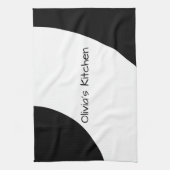 Vet zwart en wit theedoek (Verticaal)