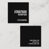 Vet zwart en wit vierkante visitekaartje (Voorkant / Achterkant)