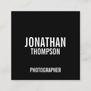 Vet zwart en wit vierkante visitekaartje