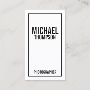 Vet zwart en wit visitekaartje