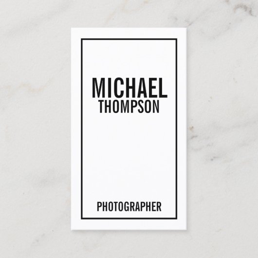 Vet zwart en wit visitekaartje (Voorkant)