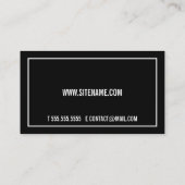 Vet zwart en wit visitekaartje (Achterkant)