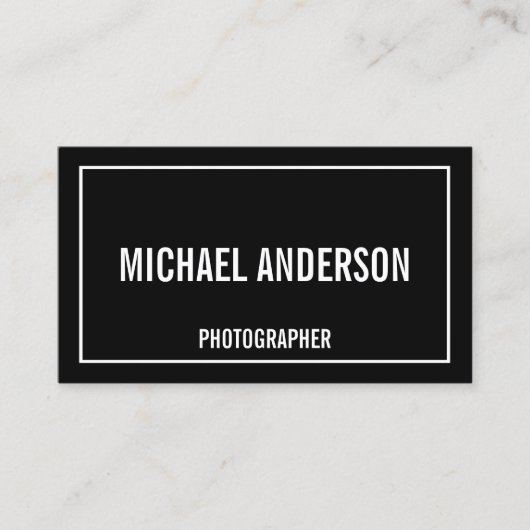 Vet zwart en wit visitekaartje (Voorkant)