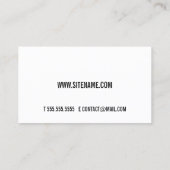 Vet zwart en wit visitekaartje (Achterkant)