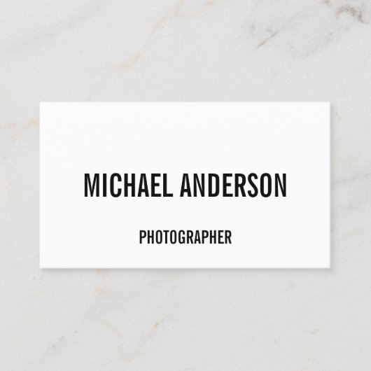 Vet zwart en wit visitekaartje (Voorkant)