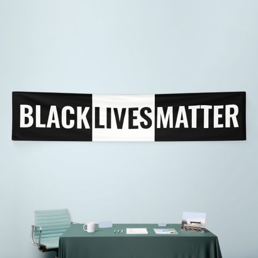 Vet zwart en wit zwarte levens zijn belangrijk spandoek (Beurs)