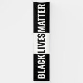 Vet zwart en wit zwarte levens zijn belangrijk spandoek (Verticaal)
