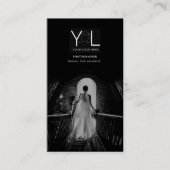 Vet Zwart Fotograaf QR code Social Media Foto Visitekaartje (Voorkant)