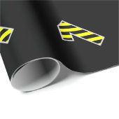 Vet, zwart & geel Strepen 1 Evenement # (Verjaarda Cadeaupapier (Rol Hoek)