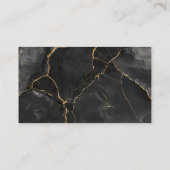 Vet Zwart & Goud Marmer Modern Visitekaartje (Achterkant)