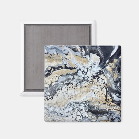 Vet Zwart Goud & Wit Magneet (Voorkant / Achterkant)