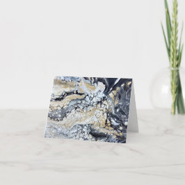 Vet Zwart Goud Wit Note Kaart