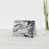 Vet Zwart Goud Wit Note Kaart (Voorkant)