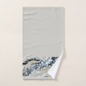 Vet Zwart Goud & Witte Grens Badkamer Handdoek Set (Handdoek)