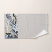 Vet Zwart Goud & Witte Grens Badkamer Handdoek Set (Handdoek)