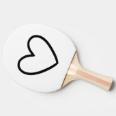 Vet zwart grafisch hart | tafeltennisbatje (Zijkant)