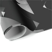 Vet Zwart & Grijs Driehoek Patroon Modern, Edgy Cadeaupapier (Rol Hoek)