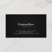 Vet Zwart Groen en Paarse Haarstylist Tekst 2 Visitekaartje (Achterkant)