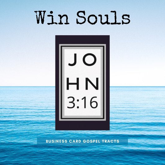 Vet Zwart Johannes 3:16 Gospel Tract Visitekaartje