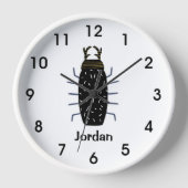 Vet zwart kever bug antennae jongens kamer cool (Voorkant)