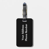Vet zwart met Paarse strepen Bagagelabel (Achterkant verticaal)