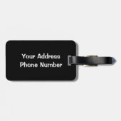 Vet zwart met Paarse strepen Bagagelabel (Achterkant horizontaal)