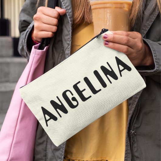 Vet Zwart Naam Script Etui