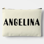 Vet Zwart Naam Script Etui (Voorkant)