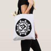 Vet Zwart Om Cirkel Symbool Boho Tote Bag (Dichtbij)