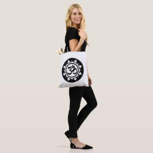 Vet Zwart Om Cirkel Symbool Boho Tote Bag