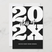 Vet zwart retro Afstuderen Kaart (Achterkant)