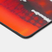 Vet Zwart Rood & Geel Moderne Abstracte Kunst Bureaumat (Hoek)