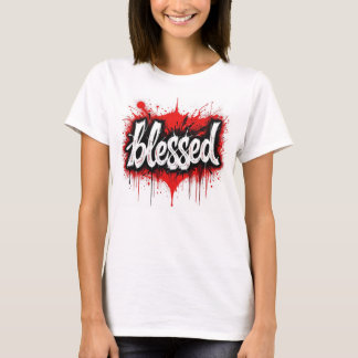 Vet Zwart & Rood "Gezegend" T-shirt
