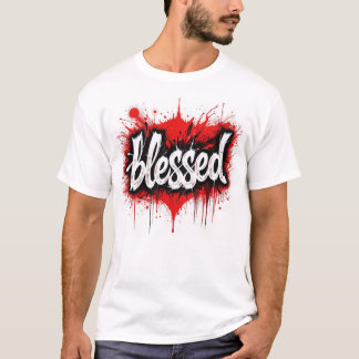 Vet Zwart & Rood "Gezegend" T-shirt