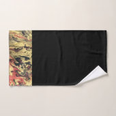 Vet Zwart Rood Goud Abstracte Badkamer Handdoek Se (Handdoek)