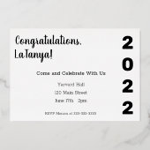 Vet, zwart & schitterend Afstuderen 2022 Folie Feestdagenkaart (Achterkant)