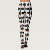 Vet zwart-wit Abstract patroon Leggings (Achterkant)